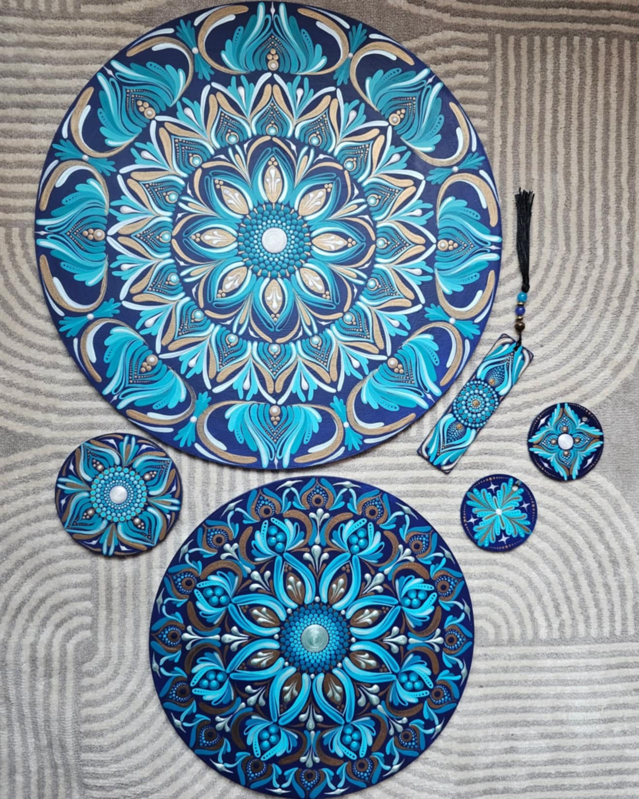 Blue Mandala 14 inch