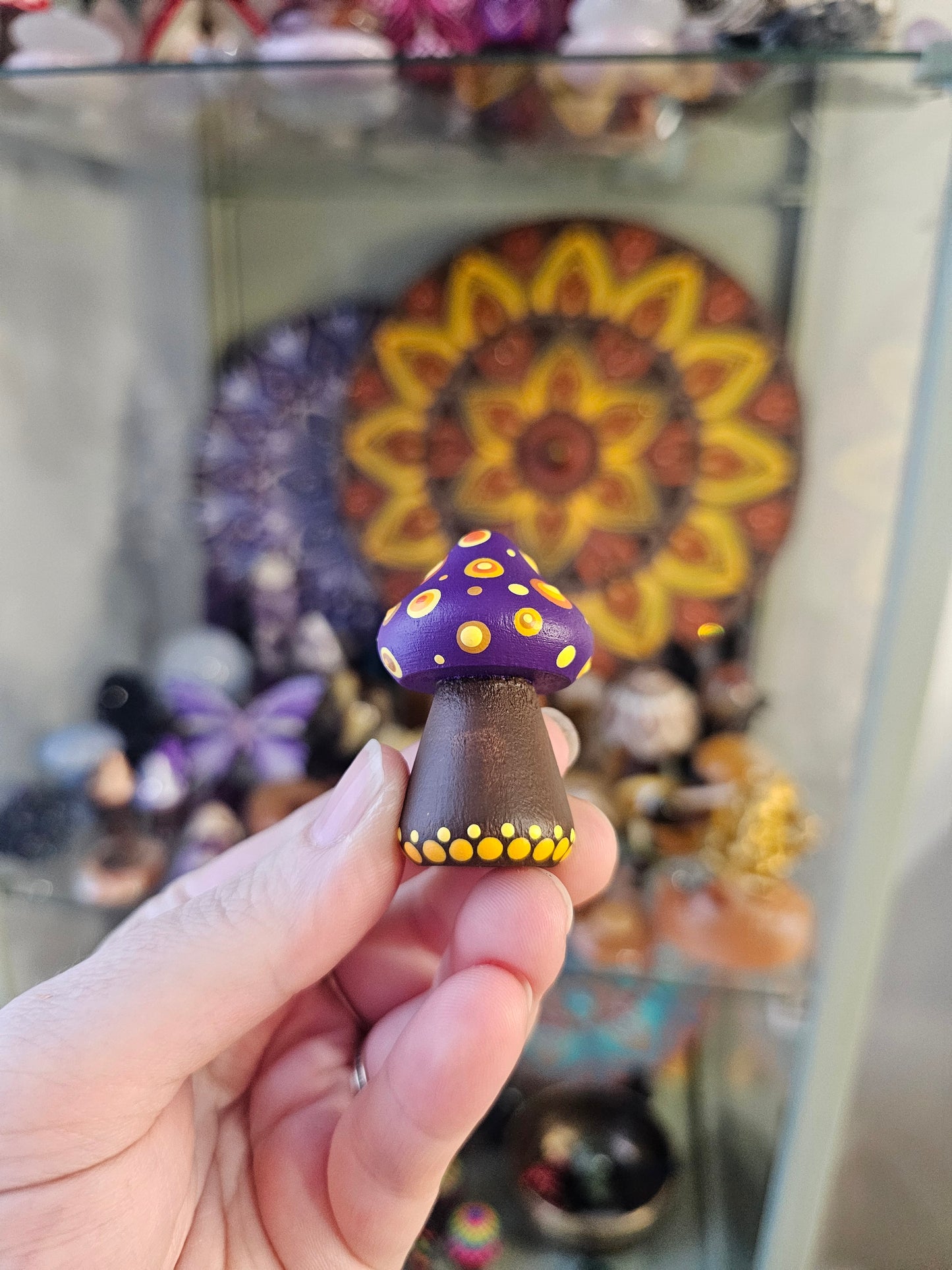 Champignon violet et jaune💜🍄💛