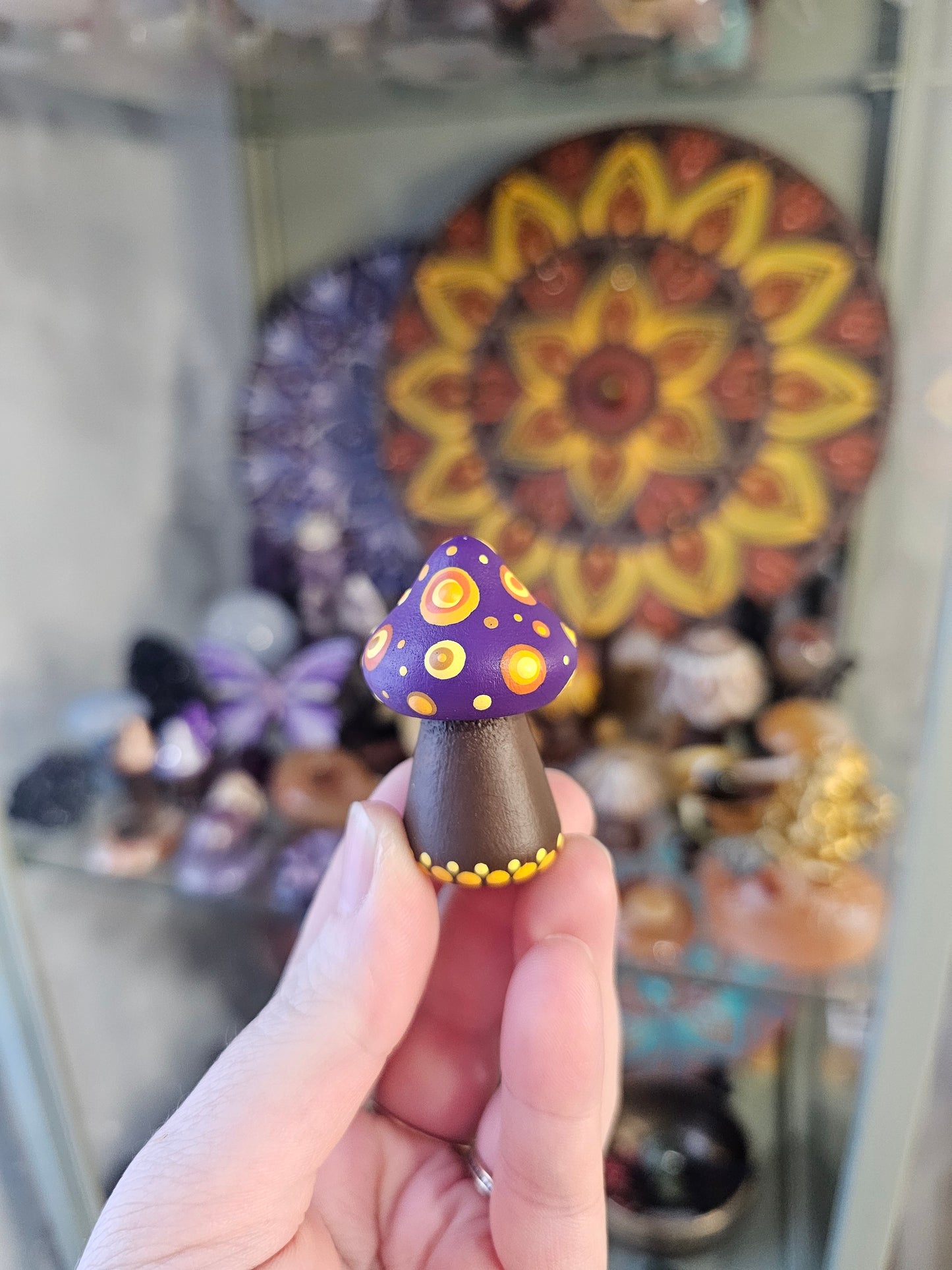 Champignon violet et jaune💜🍄💛