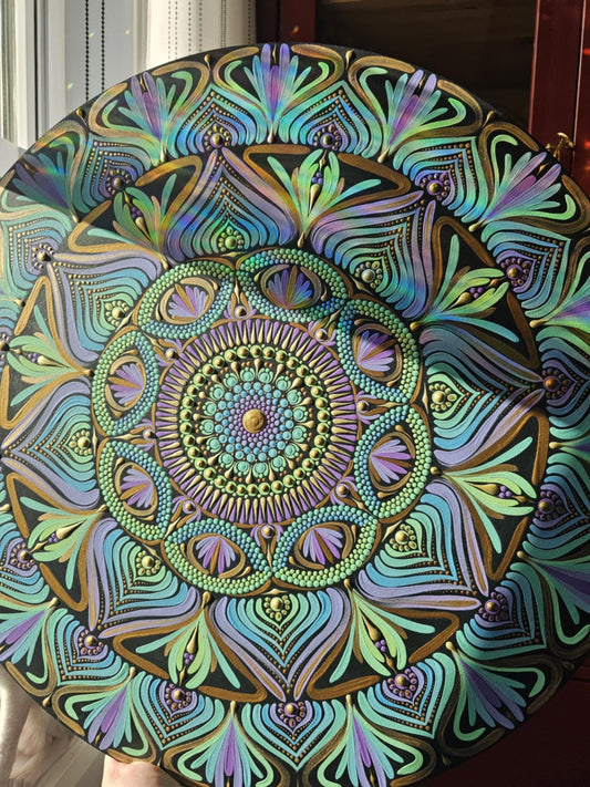 24 inch mandala on canvas