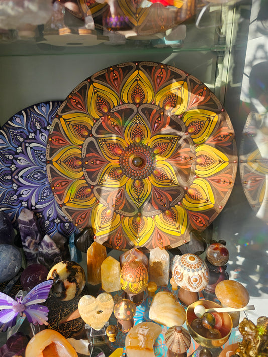 Mandala Tournesol sur socle 🌻