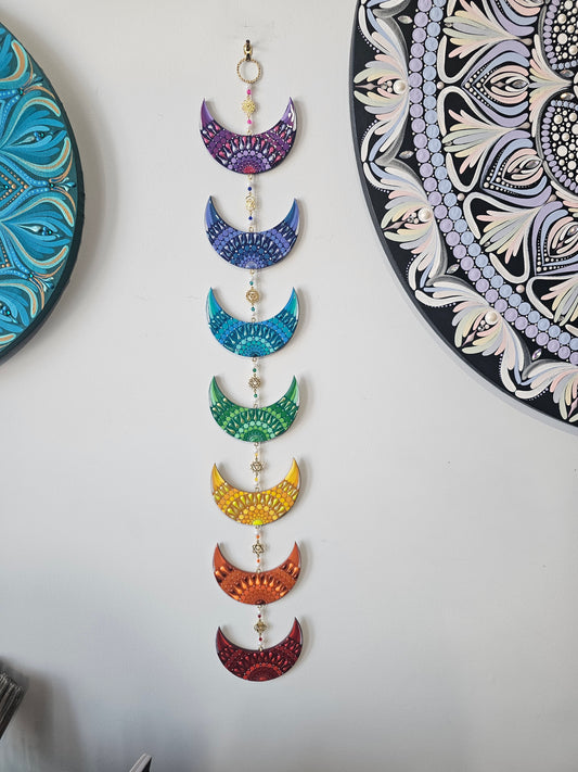 Bannière représentant les chakras en forme de lunes ✨🌙